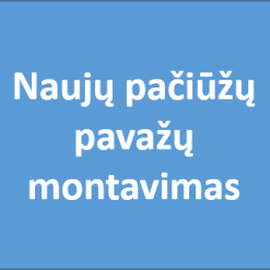 Naujų pačiūžų pavažų montavimas